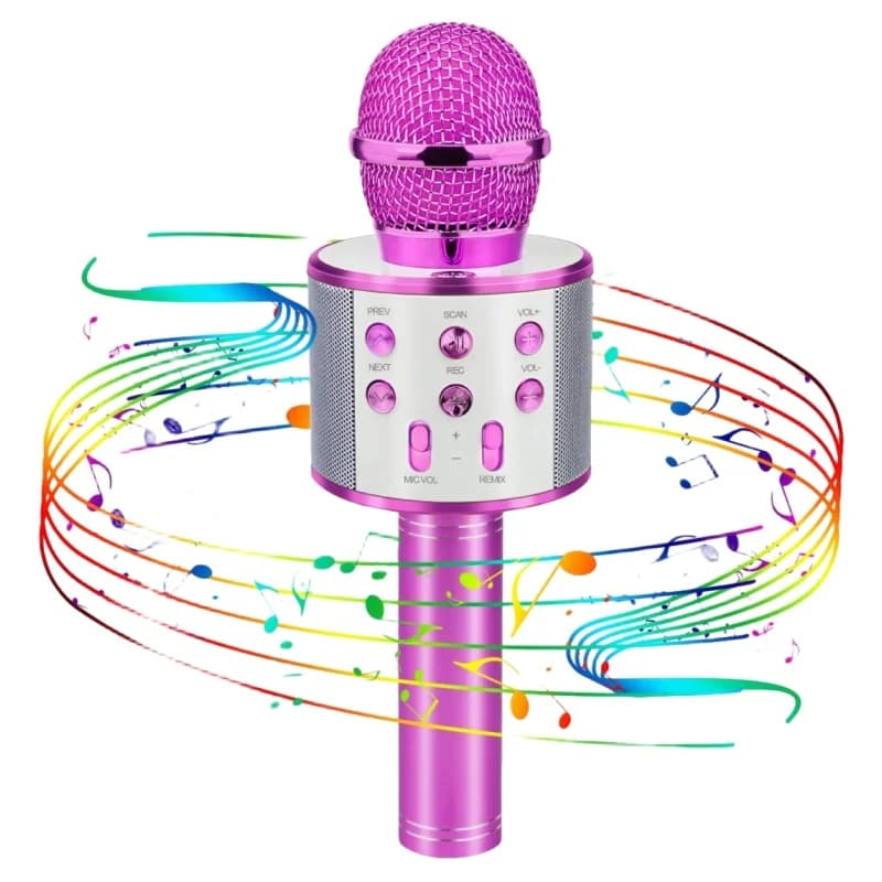 Microfono karaoke per bambini e adulti, effetto eco, altoparlante incorporato Lettore karaoke portatile per regali di viaggio per feste