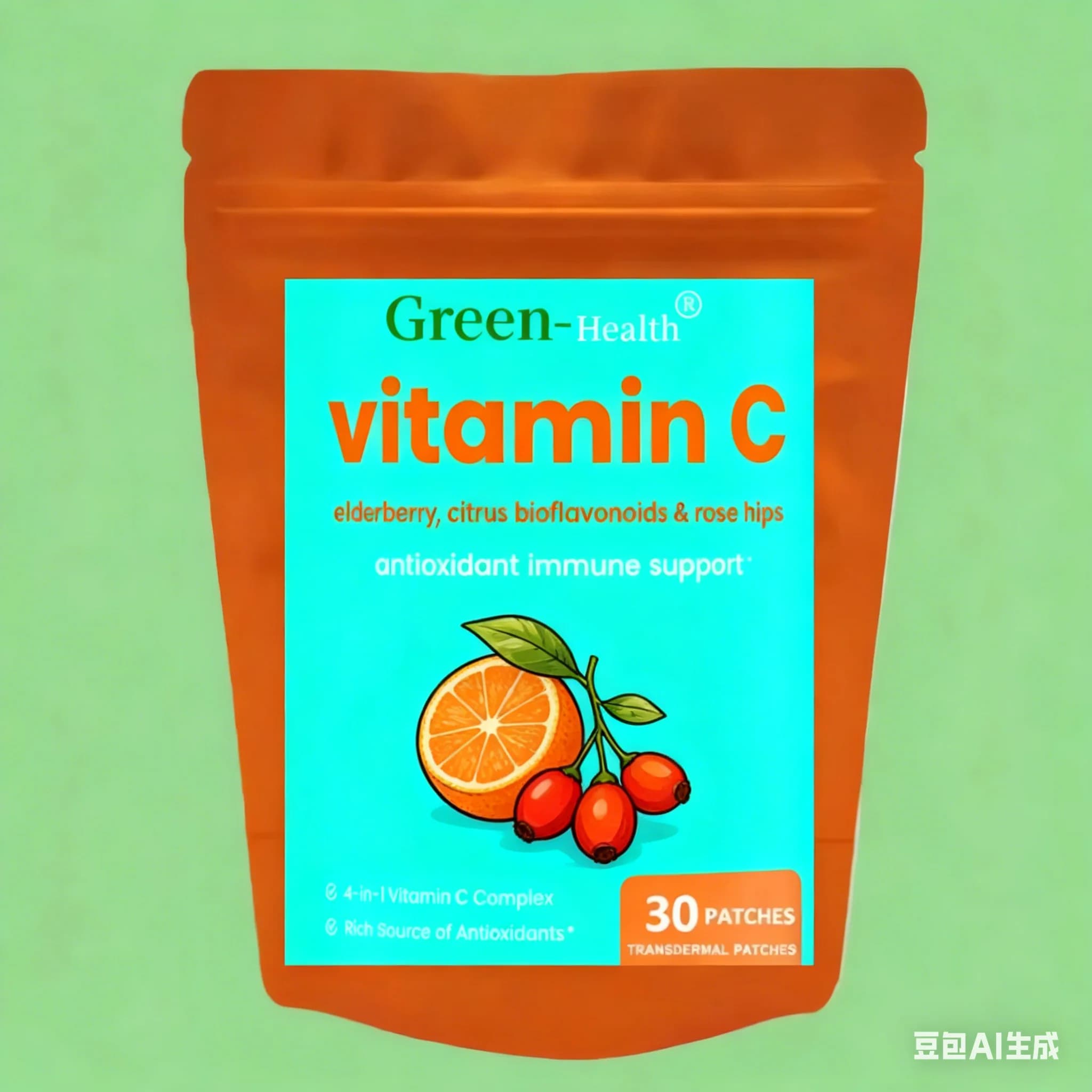 Vitamin C Immune Boost Transdermal Patches – Antioxidant Support Supplement, 30 Patches