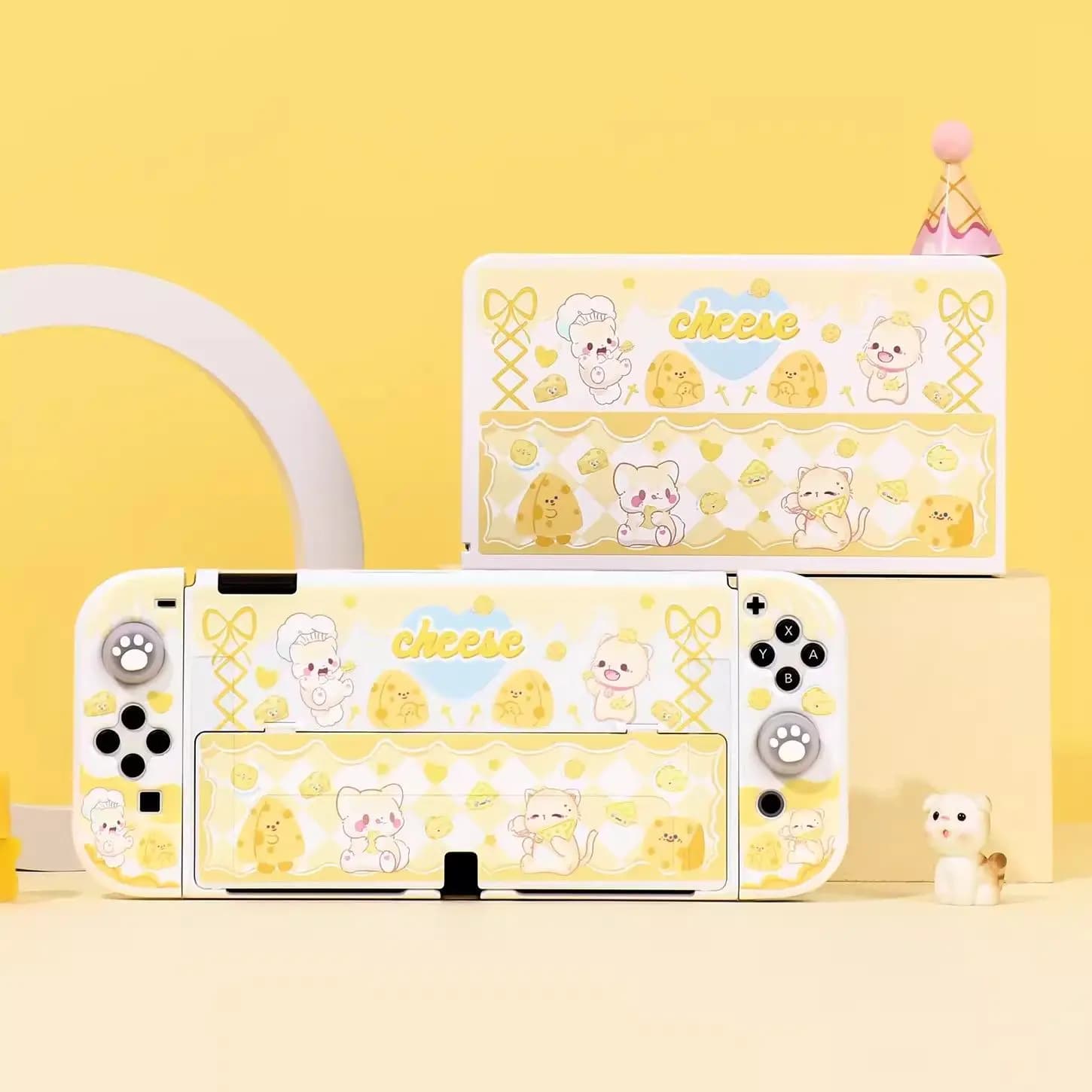 Cute Split Protective Dockable Case for Nintendo Switch 2 OLED NS Kawaii Shock-Resistant Joy-con Controller Case Gift for Girls