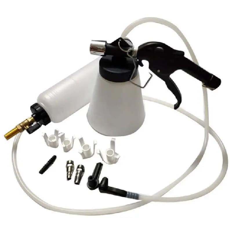 Pneumatic Machine for Replacement Oil Brakes with Double Tank 1L and 0.75L, Liquid Injection Tool Automobile Brakes