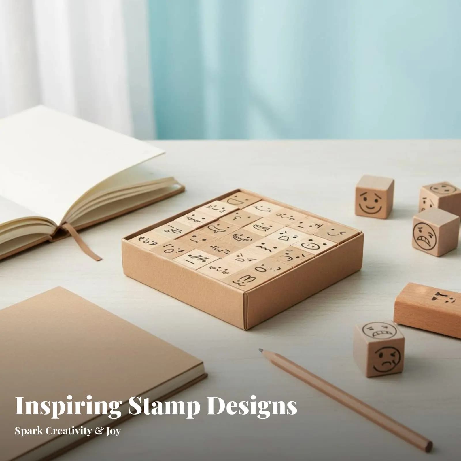 25 Pieces Mini Wooden Rubber Stamps Cute Designs Mini Wooden Stamp Set Planner Stamp Set Easy to Use for Students, Card Making