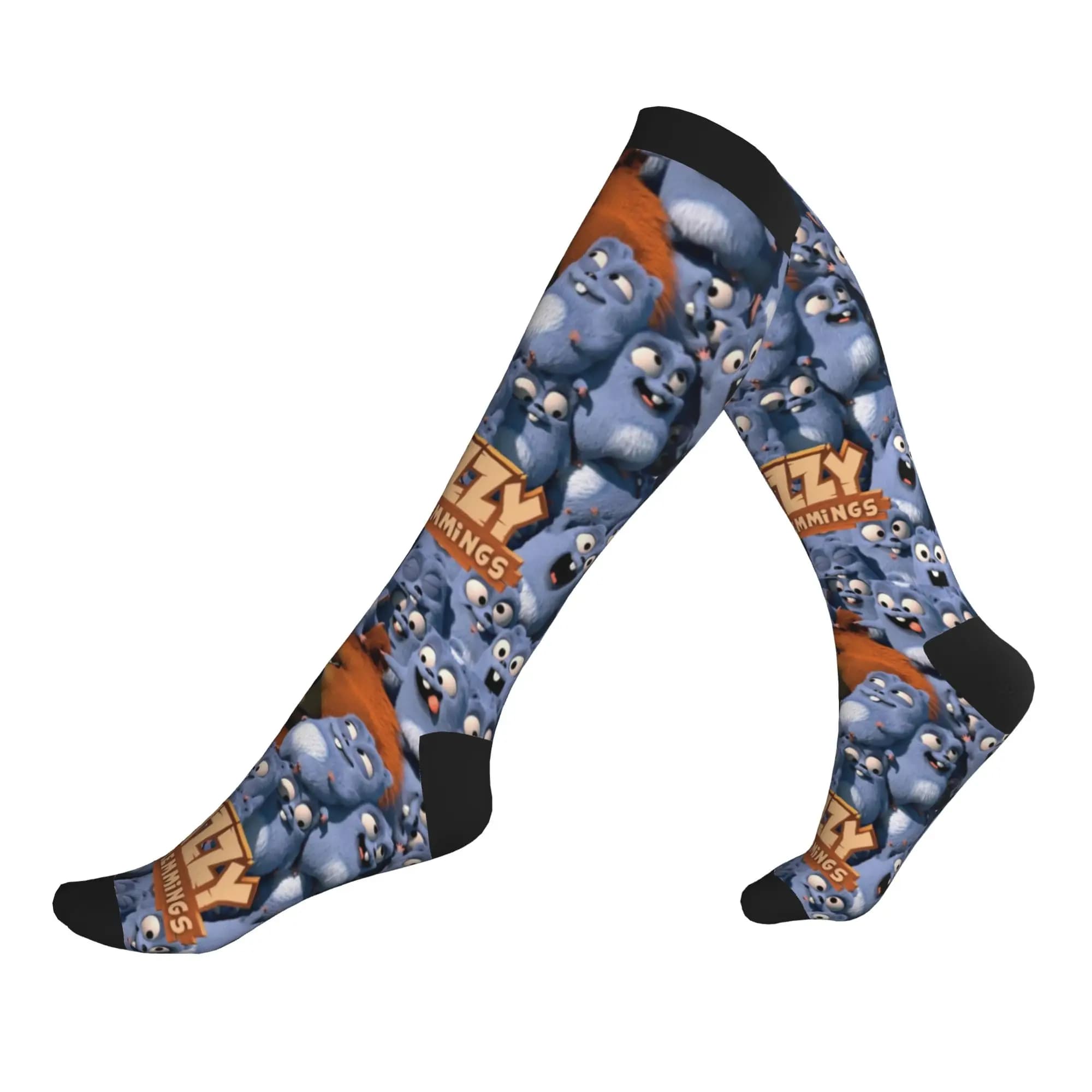 Grizzy And The Lemmings Cartoon Characters Socks Men Women Stretch Summer Autumn Winter French TV Show Sports Compression Socks
