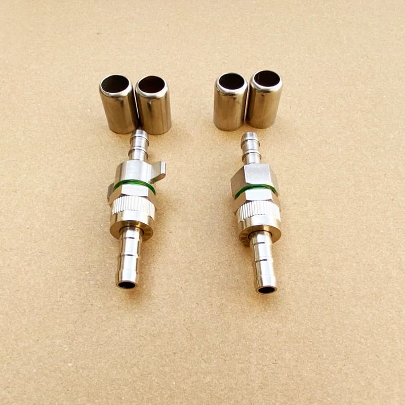 5 Pezzi Giunto Unificatore per Tubo dell'Acqua in Rame, Connettore Mobile a Rotazione Fluida Antigoccia per Spruzzatore Agricolo, Accessorio da Giardino