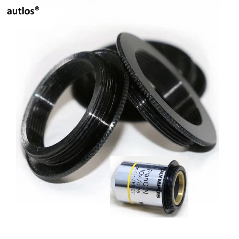 Adattatore filettato da M25x0.75 a RMS anello obiettivo microscopio da RMS a M25 per obiettivo microscopio Leica Nikon Olympus