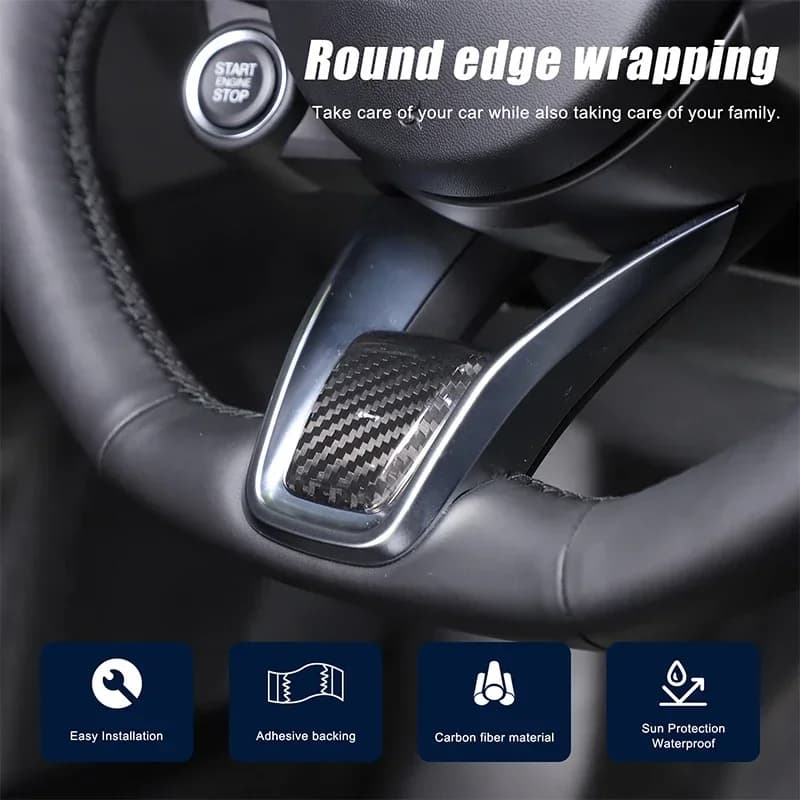 Reale In Fibra di Carbonio Per Alfa Romeo Giulia Stelvio Tonale 2020-2022 Volante Dell'automobile V telaio base decorazione copertura accessori