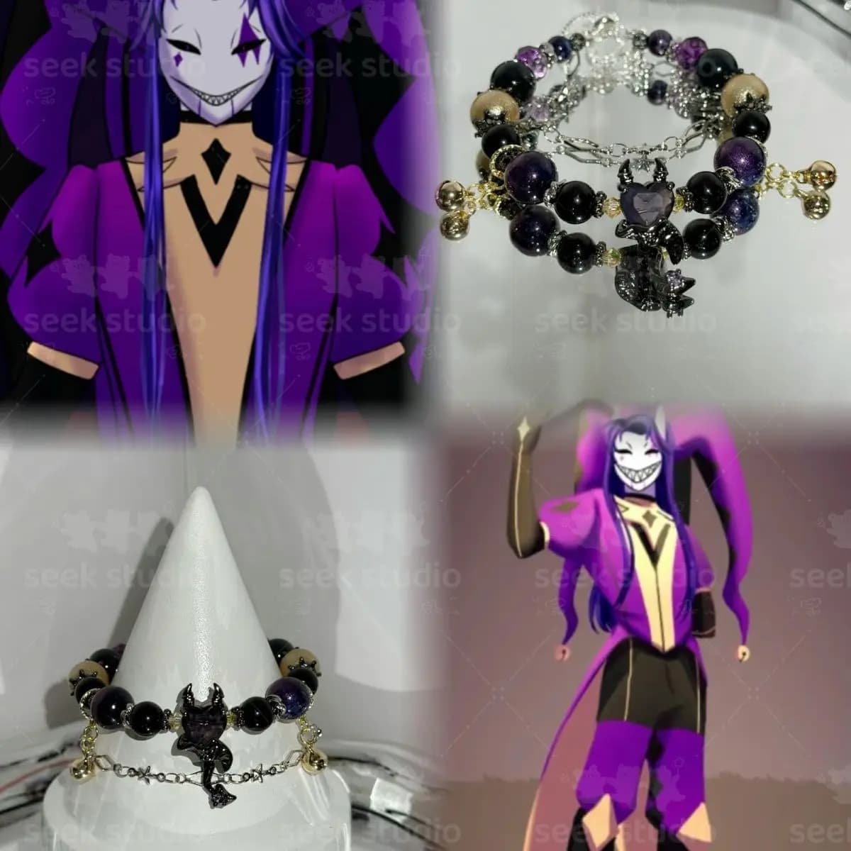 Women Beaded Bracelets Game Anime The Freak Circus‌ Jester Dressing Up Wearing Props Men Gifts Couple Bracelet