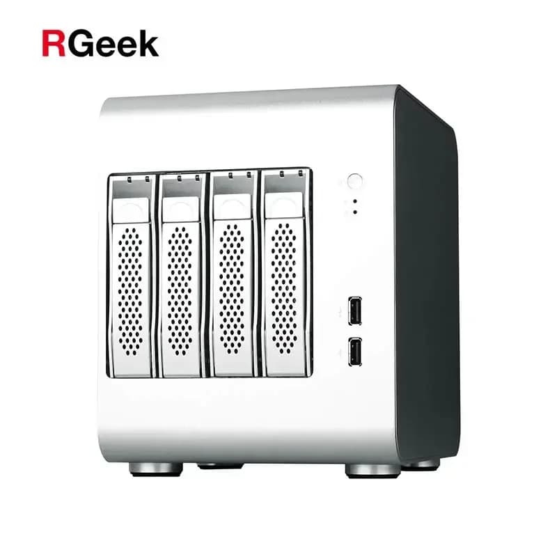 RGeek Customize Aluminum 4 Bay 5 Bay 6 Bay Hot Swap Mini ITX NAS Cloud Storage Server Enclosure Chassis Case for 3.5inch HDD
