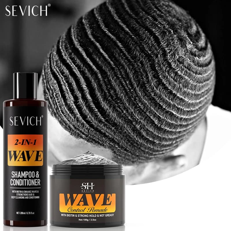 Pomata shampoo kit for deep wave control Biotin Prevent hair loss Gel for border control Sports Gel for hard-wearing wavy hair for African men