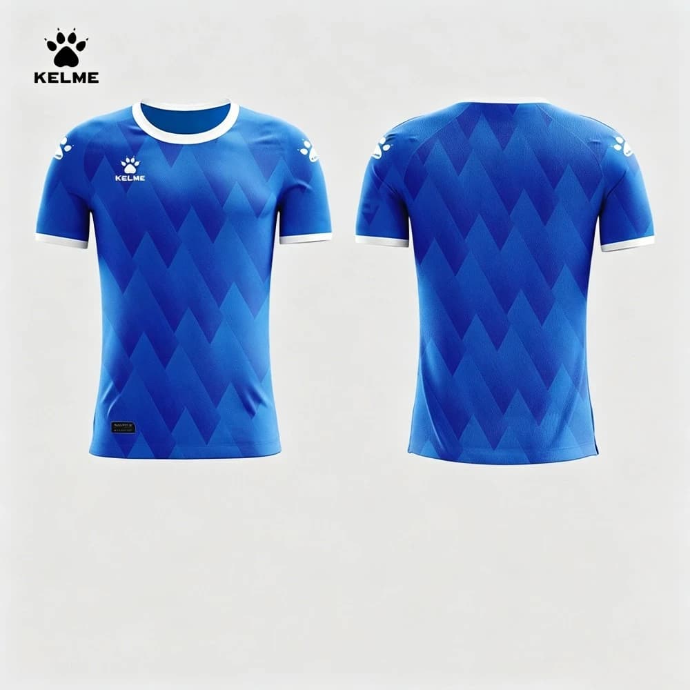 T-shirt a maniche corte ad asciugatura rapida KELME da uomo, abbigliamento estivo per corsa e allenamento di calcio, top sportivo traspirante per il fitness