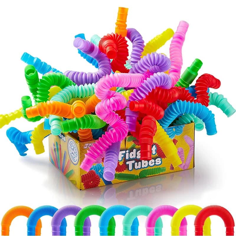 8-32 pezzi tubi pop flessibili giocattoli sensoriali agitarsi stress sollievo dall'ansia bambini giocattolo di apprendimento per adulti regalo bomboniere per feste di compleanno per bambini