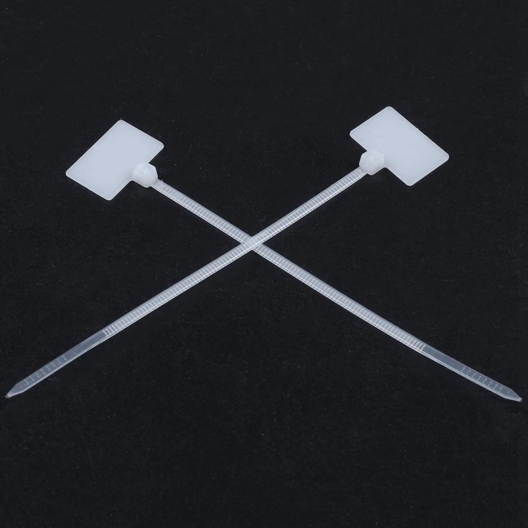 AB34-250Pcs Nylon Cable Tie Label Self-Locking Network Zipper Trim Wrap Ring Line Label