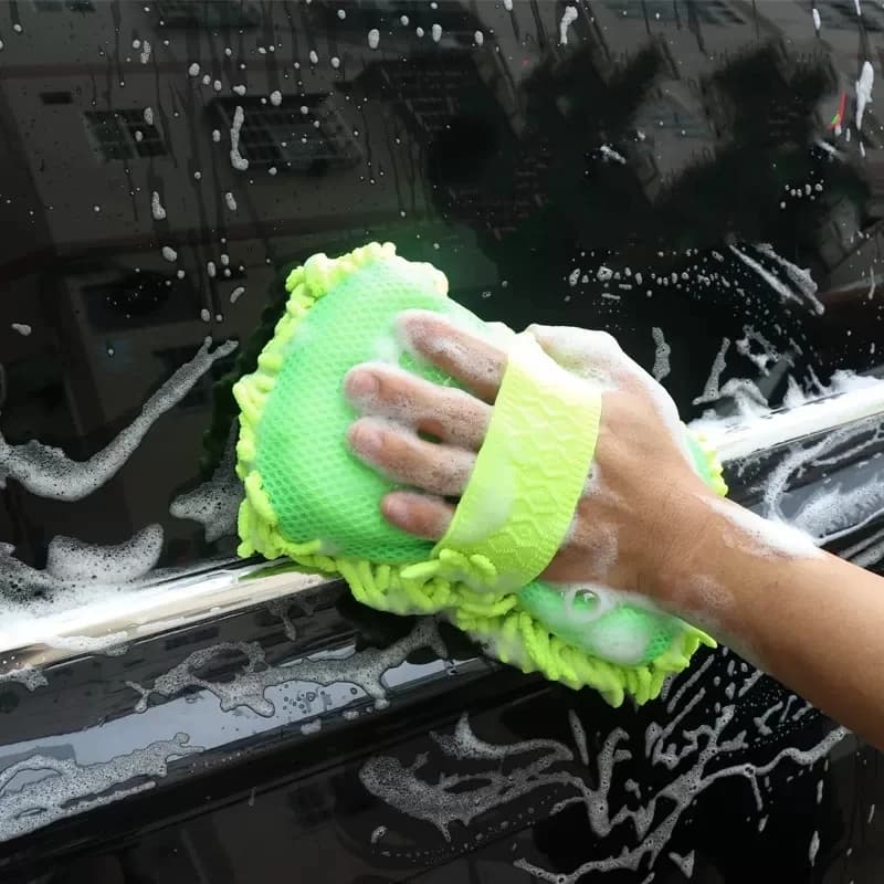 1 Pezzo Spugna in Microfibra per Lavaggio Auto, Spazzole per Pulizia e Dettaglio, Asciugamano per Auto, Guanti per Styling e Accessori