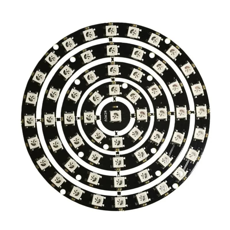 A93E-WS2812 Anello LED RGB a 61 bit, Modulo Circolare Luminoso a Colori Completi 5050 Programmabile per Progetti Fai-da-te