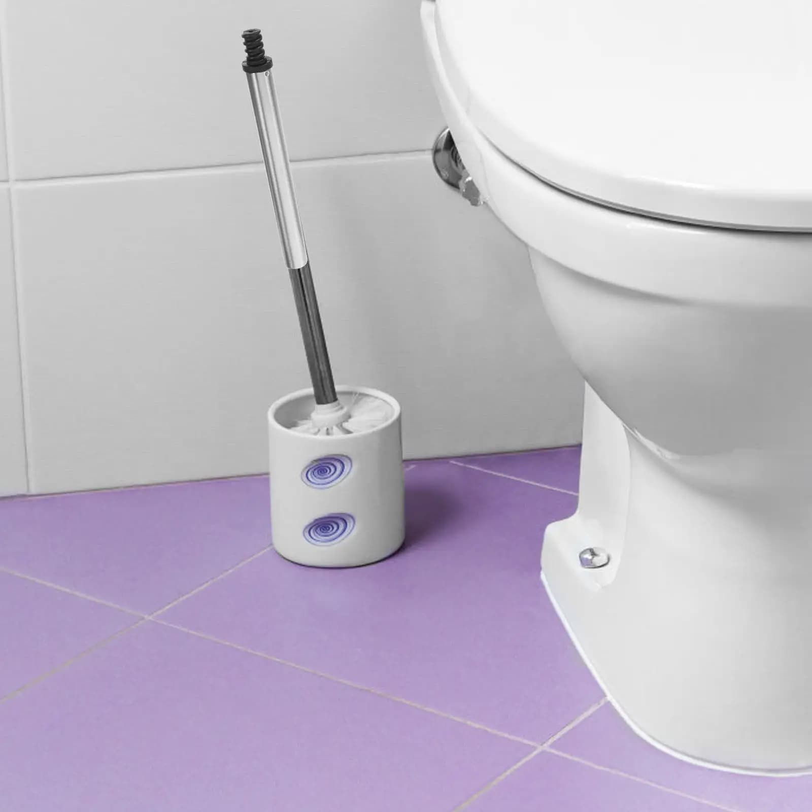 Connettore per Asta Spazzolone WC 2 Pezzi, Adattatore Filettato di Ricambio in Acciaio Inossidabile, Connettore a Vite per Strumento di Pulizia Bagno