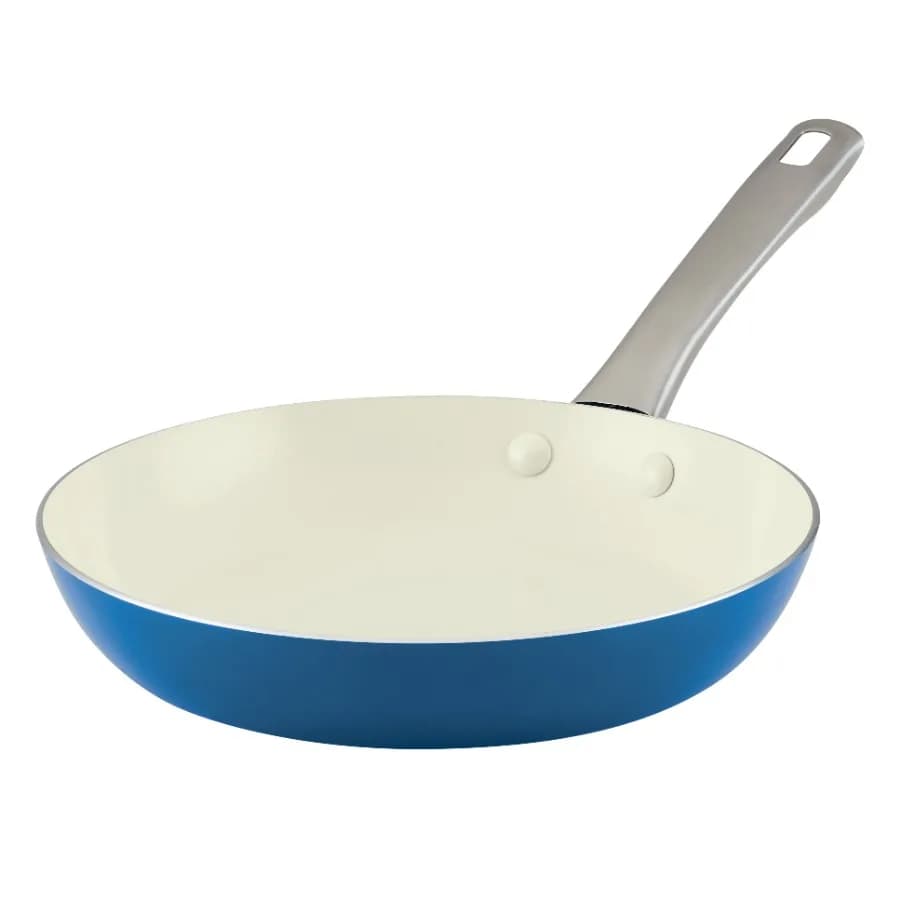 Vibrance 10 Inch Ceramic Nonstick Frying Pan Dishwasher Safe and Oven Safe to 500°F Blue