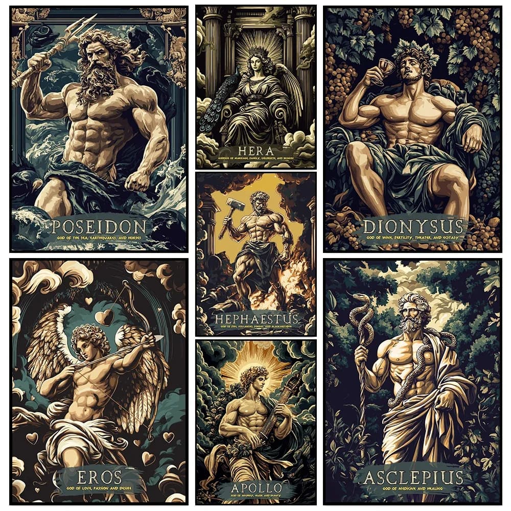 5D DIY Diamond Painting Classic Greek Mythology Art Gods Full Square Round Diamond Mosaic Embroidery Home Decor Gift
