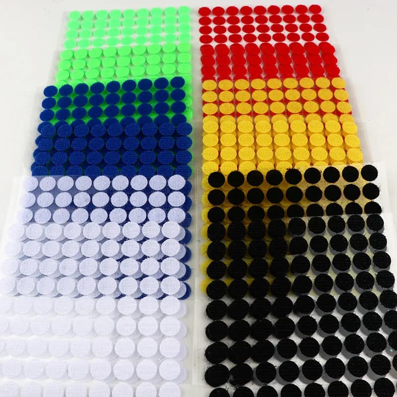 100 Pairs of Point Self-adhesive Fastener Tape 10/15/20/30mm Disc Glue Strong Glue Round Picture Hook and Loop