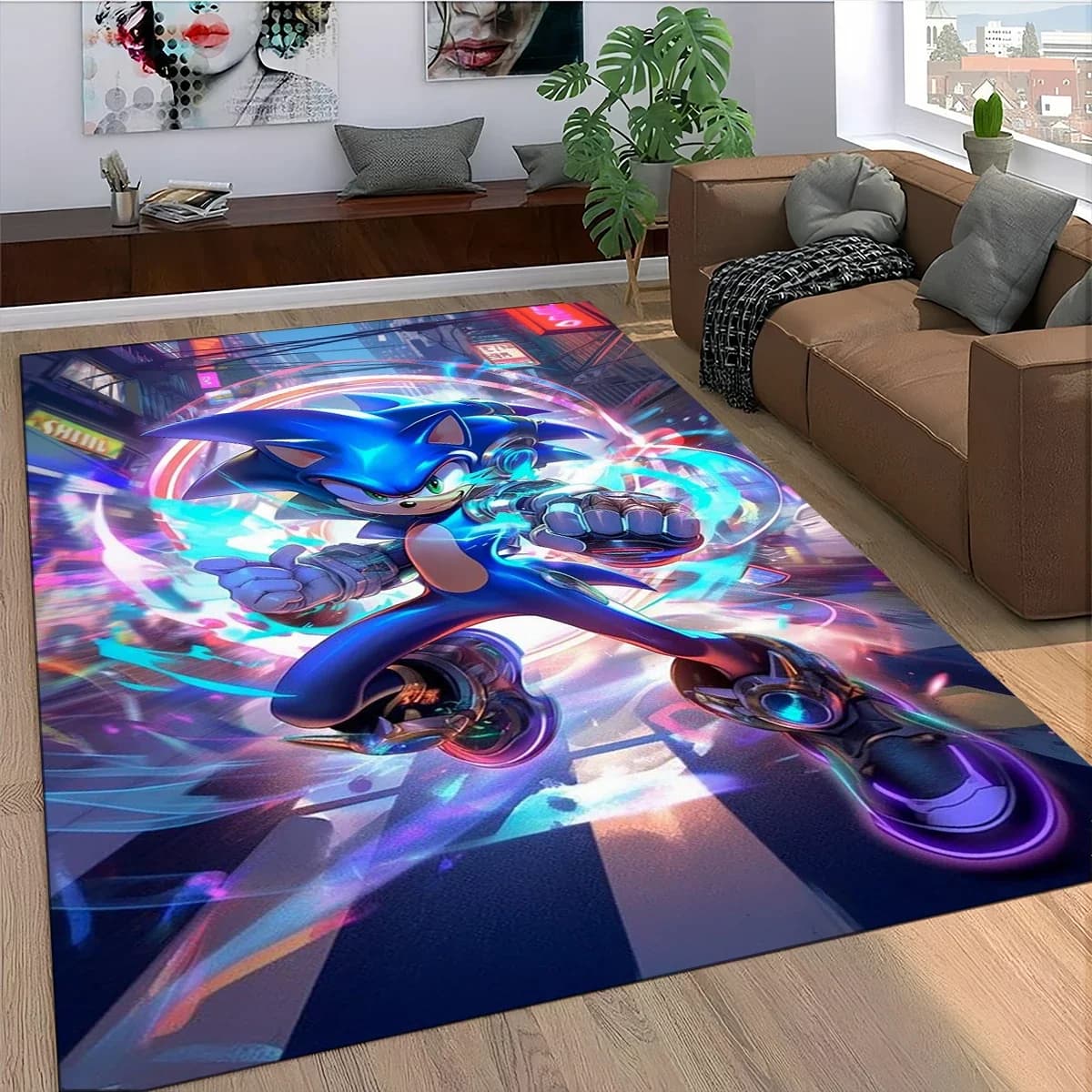 HD S-Sonics Cartoon Christmas Gift Area Rug Carpet for Living Room Bedroom Home Decor,kids Play Non-slip for Sofa Doormat