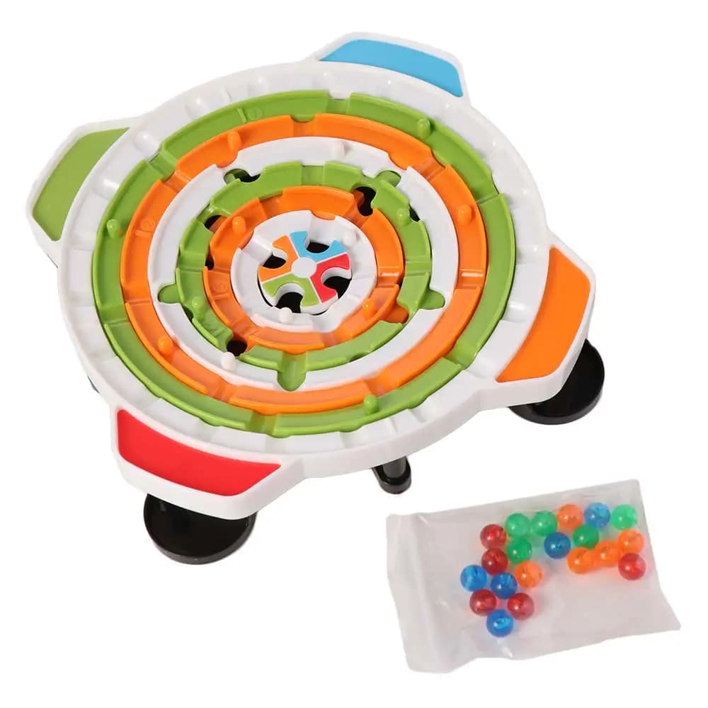 Gioco del Labirinto Montessori con Palline Rotonde in Plastica, Gioco da Tavolo Educativo Portatile per la Prima Infanzia