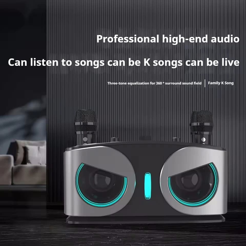Karaoke Altoparlante Bluetooth wireless portatile con microfono Macchina Subwoofer Potente cassa di risonanza Musica Caixa De Som Bocina Audio