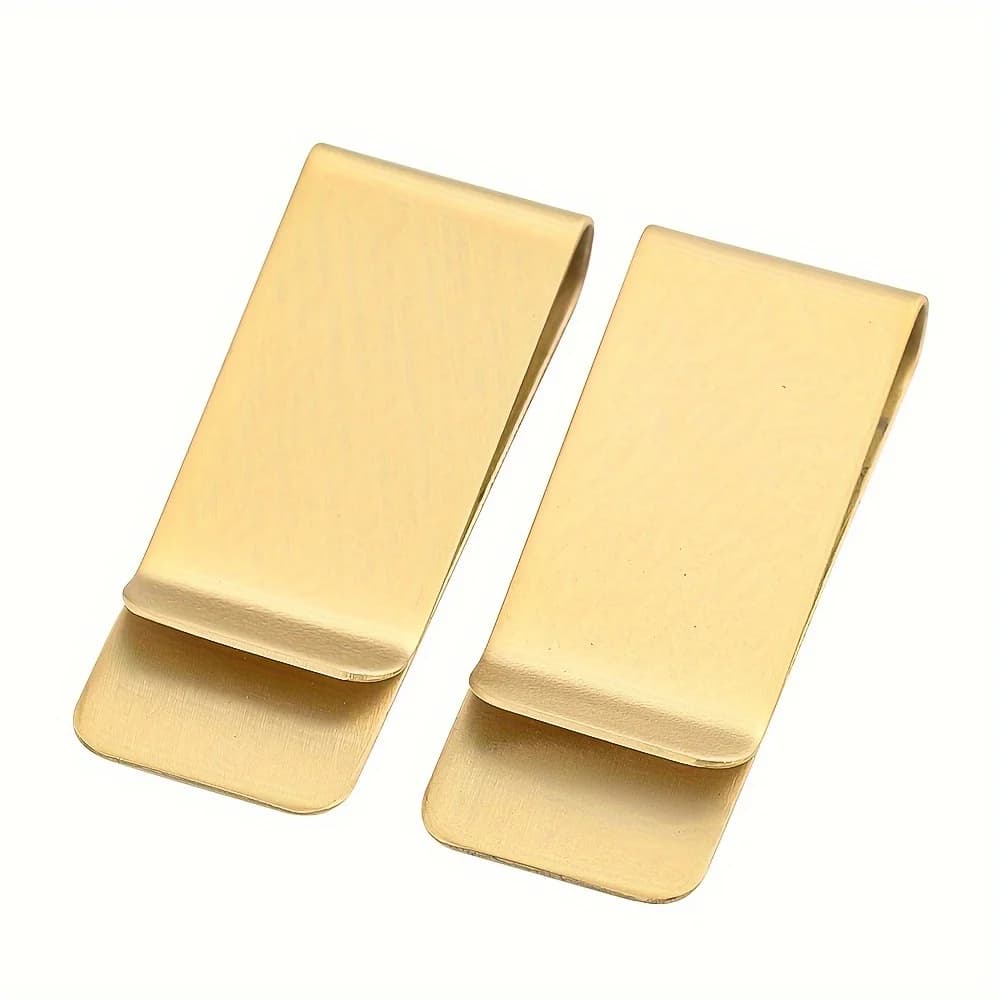 2pc Men's Money Clip For Cash And Credit Card, Money Holder Clip For Men,Credit Card Holder Copper Money Clip