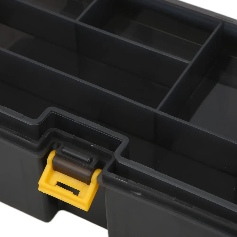 Double Layer Fishing Bait Storage Box Waterproof Grey Fishing Tackle Box Removable Dividers Lure Storage Box Bait Storage