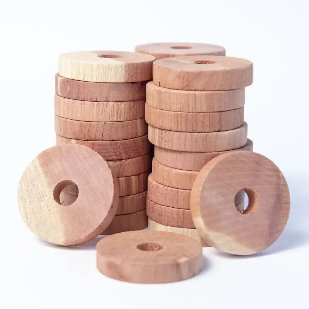Set da 10 Pezzi di Blocchi di Cedro Naturale per Armadio, Repellente per Insetti e Falene, Anti Odore e Anti Parassiti, per la Protezione dei Vestiti