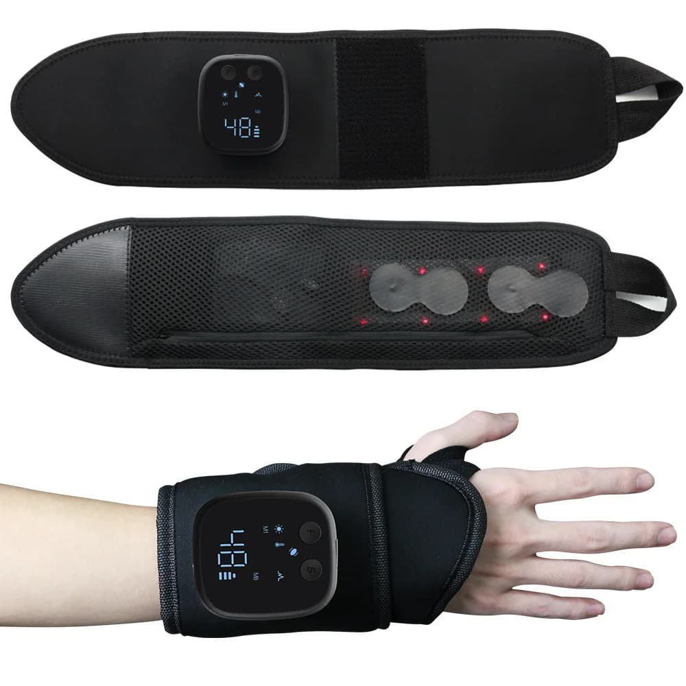 Articolazioni del polso riscaldate elettriche Tutore riscaldante 4 livelli di temperatura Scaldapolsi Braccialetti di supporto Lesioni Reumatismi Tendinite