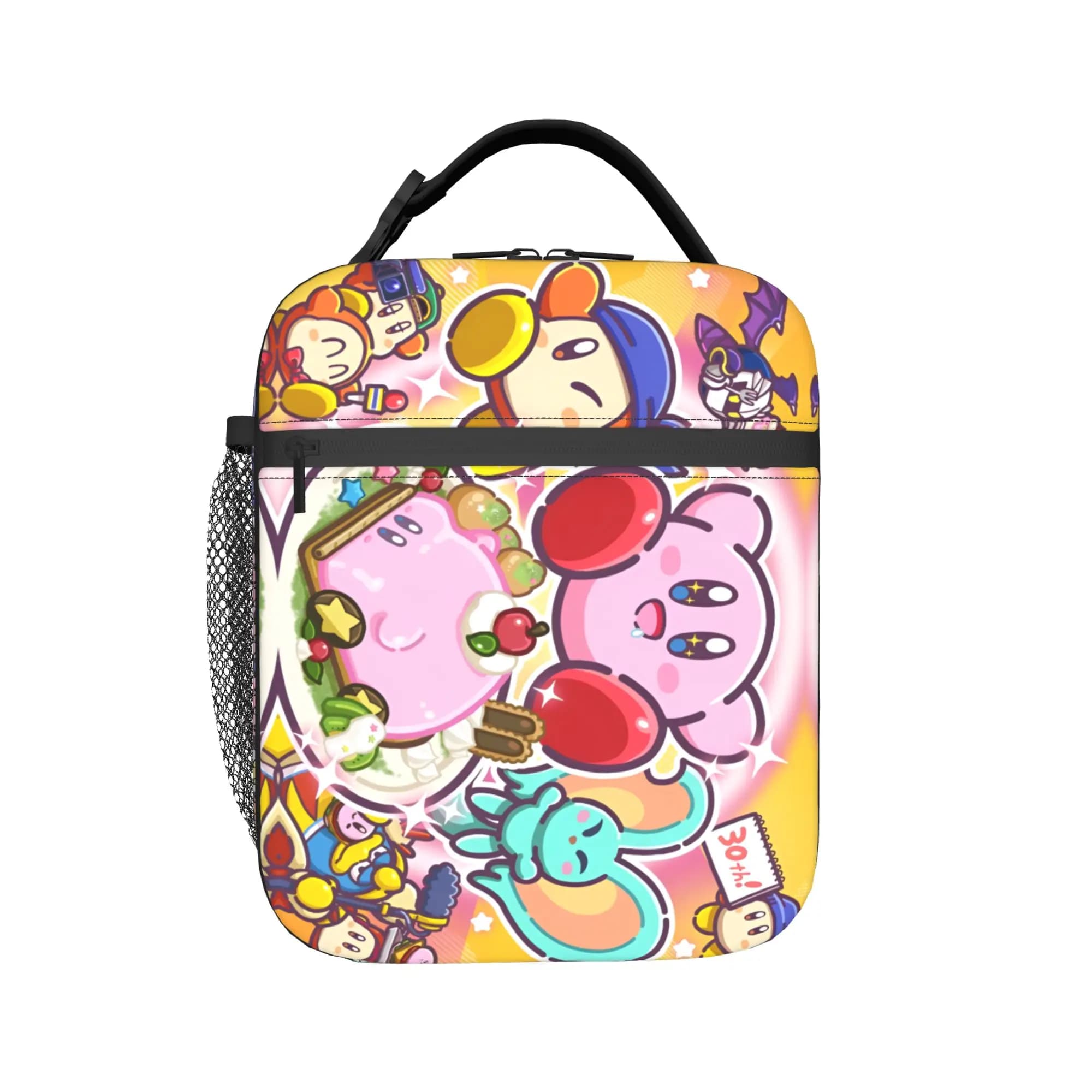 Custom K-Kirbys Insulated Lunch Tote Bag for Women Men Cartoon Portable Cooler Thermal Bento Box School