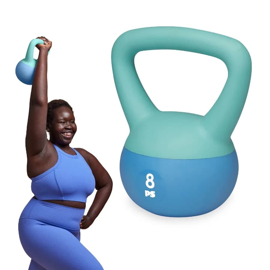 Kettlebell 8 pounds with soft shell, filled with blue sand