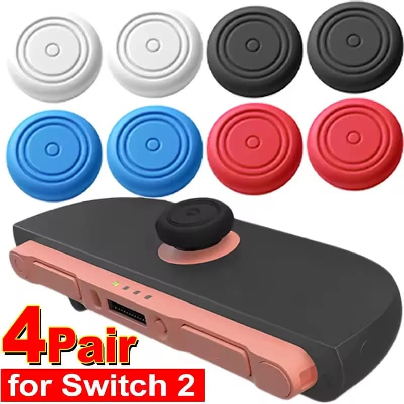 Custodia protettiva per impugnatura per pollice in silicone per controller Switch 2 Protezioni per pollice per gamepad per cappucci antiscivolo per joystick analogico Switch2