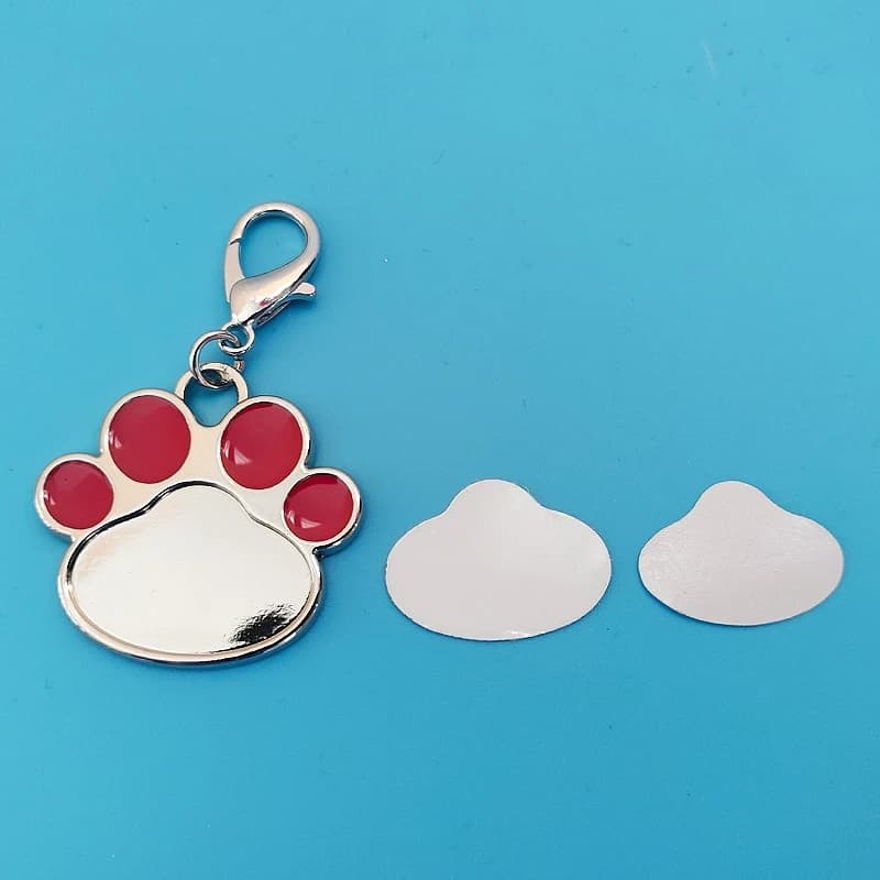 40 pezzi sublimazione etichette per cani in bianco a forma di osso fai da te stampa a trasferimento di calore etichette identificative per cani etichette con nome per animali domestici a forma di osso etichette per collare per cani