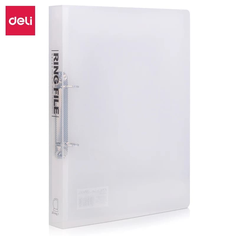 Deli 5381/5383 A4 2-Hole D-Shaped Clamp Transparent Document Folder Clip Office School Supply File Clip for Organizing Papers