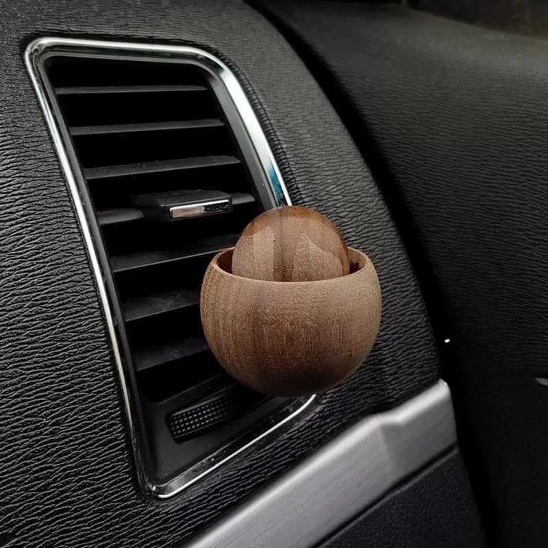 Cute Egg-Shaped Essential Oil Diffuser Wood, Car Air Vent Clip, Office Home Bedroom Aromatherapy, Multi-Scene Use