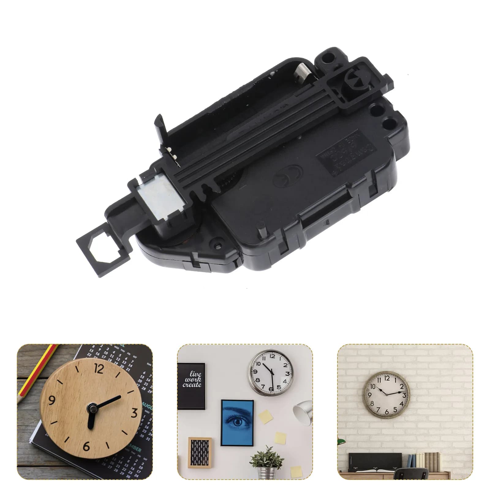 Movimento di Ricambio per Orologio a Pendolo Silenzioso Nero a Batteria con Movimento Continuo e Preciso