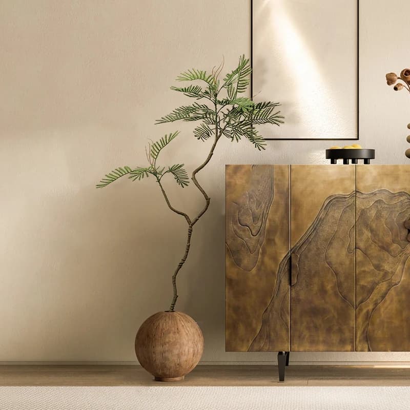 Simulated green plants wabi-**** monkey wind landing earrings dried branches potted plants biomimetic for interior landscape deco