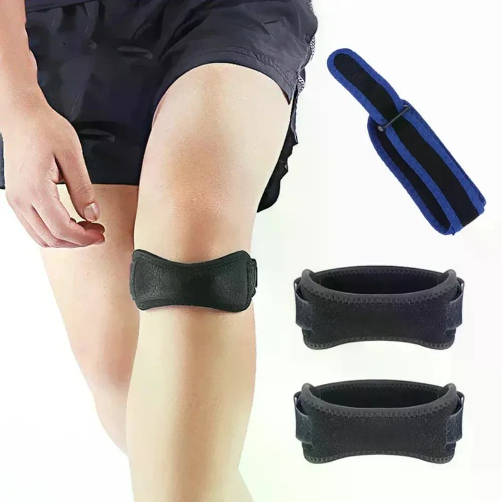 Supporto per Tendine Rotulee, Fascia Regolabile per Ginocchio, Protezione con Assorbimento degli Urti, Ginocchiera Compressiva per Basket e Sport