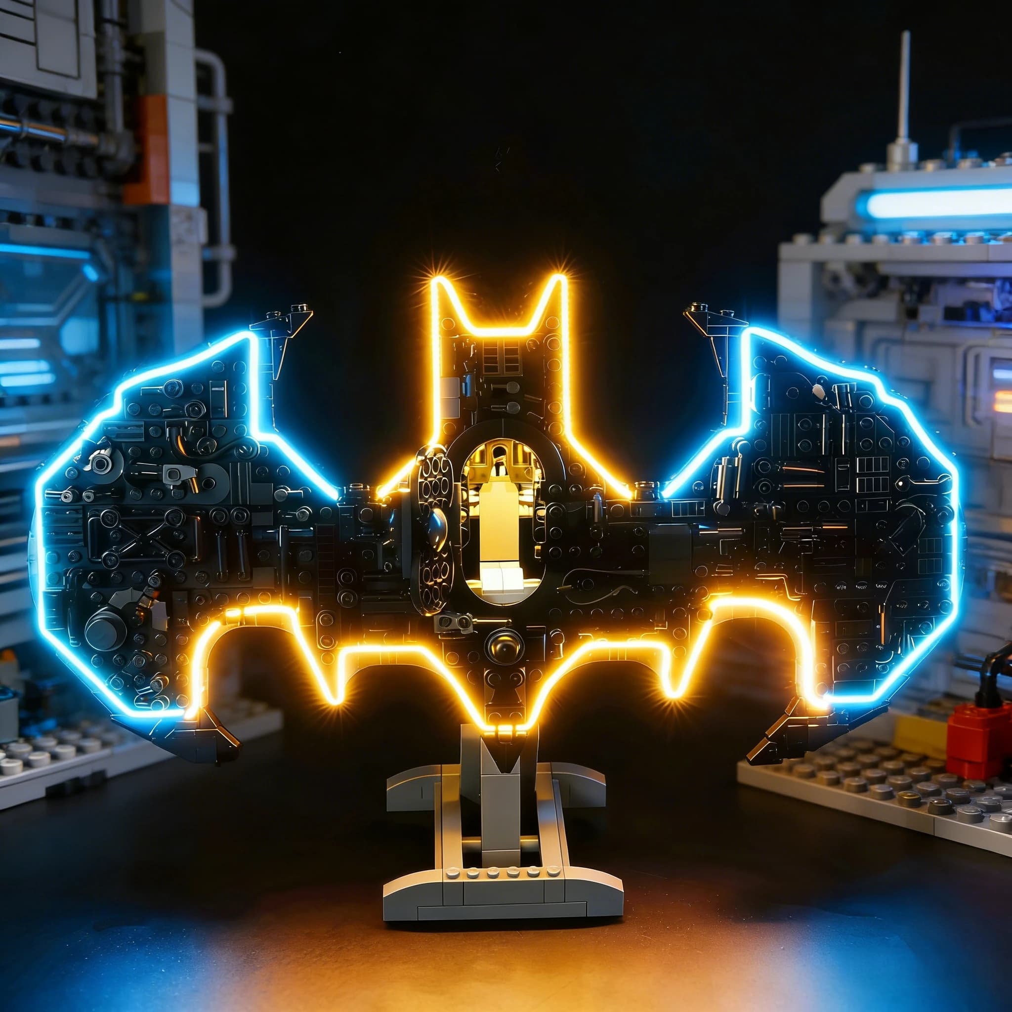 Luce accessoria a LED (senza modello) per LEGO 76330 Batman, installazione facile, cablaggio nascosto, solo luci con vano batteria