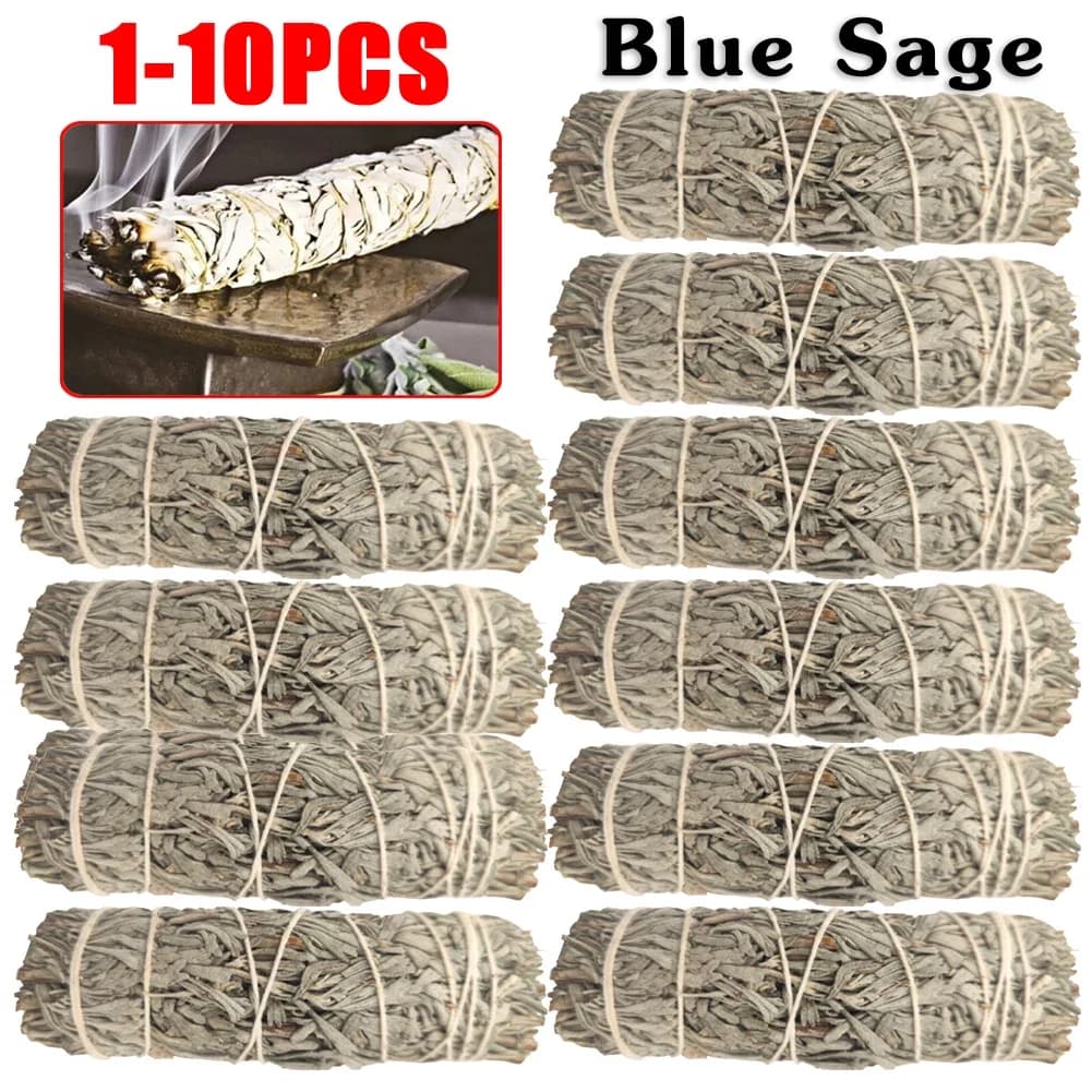 Incenso Blue Sage Sticks Burning Healing Meditation Pure Leaf Purification Sticks trattamento portatile aromaterapia bruciante