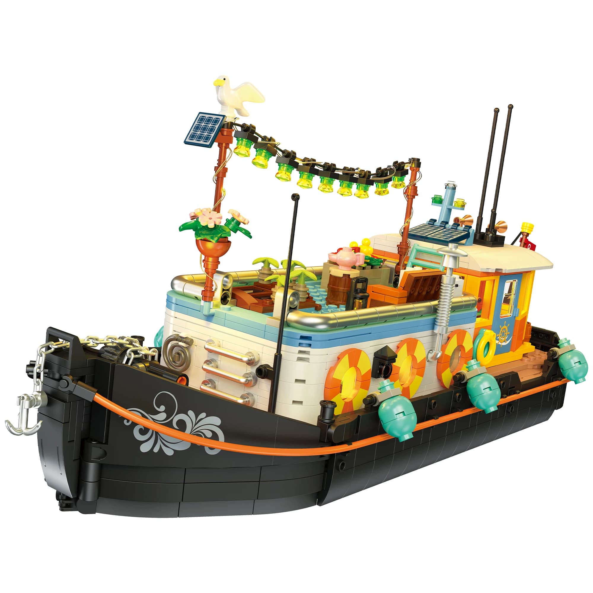 Set di Blocchi da Costruzione Creativi per Modellini di Navi, Modello Collezionabile MOC Adatto per Bambini, Ragazzi e Appassionati di Navi, Regalo di Compleanno o Natale