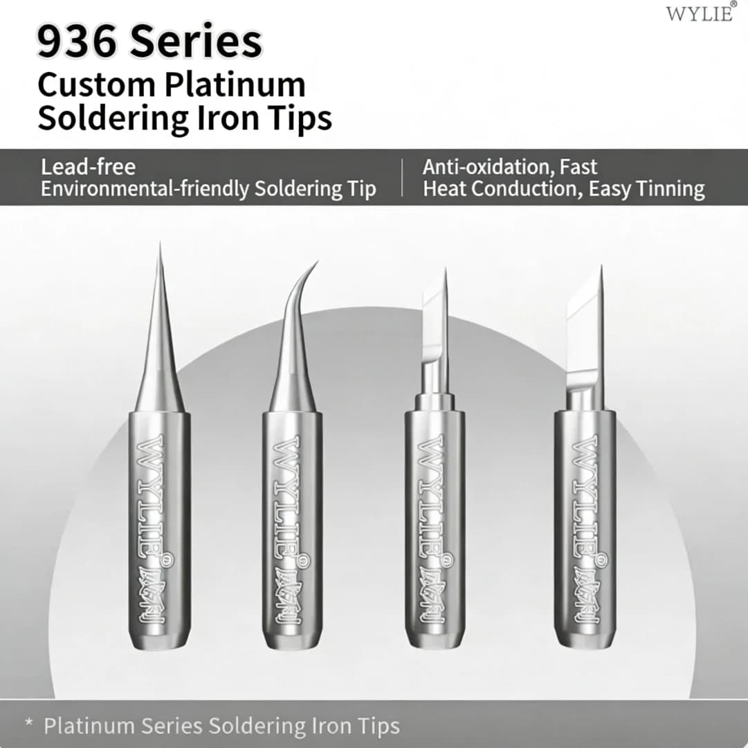 Punta di saldatura Wylie Platinum per PCB BGA 936 K SK IS I, set di punte per saldatore senza piombo per stazione di rilavorazione.