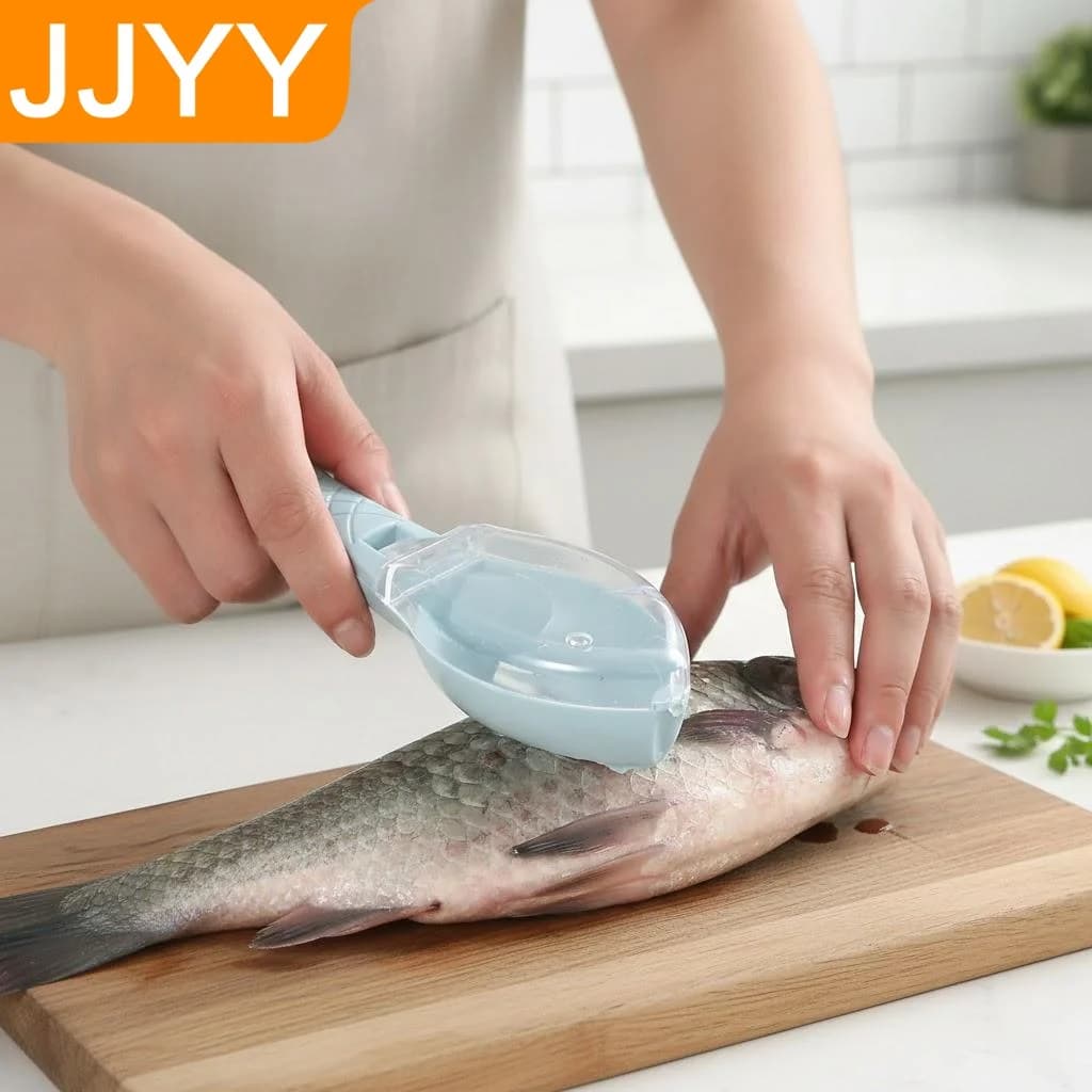 Strumento per la Pulizia del Pesce, Gadget da Cucina, Raschietto per Squame, Spazzola, Utensile per Rimuovere la Pelle del Pesce e Pulire i Frutti di Mare