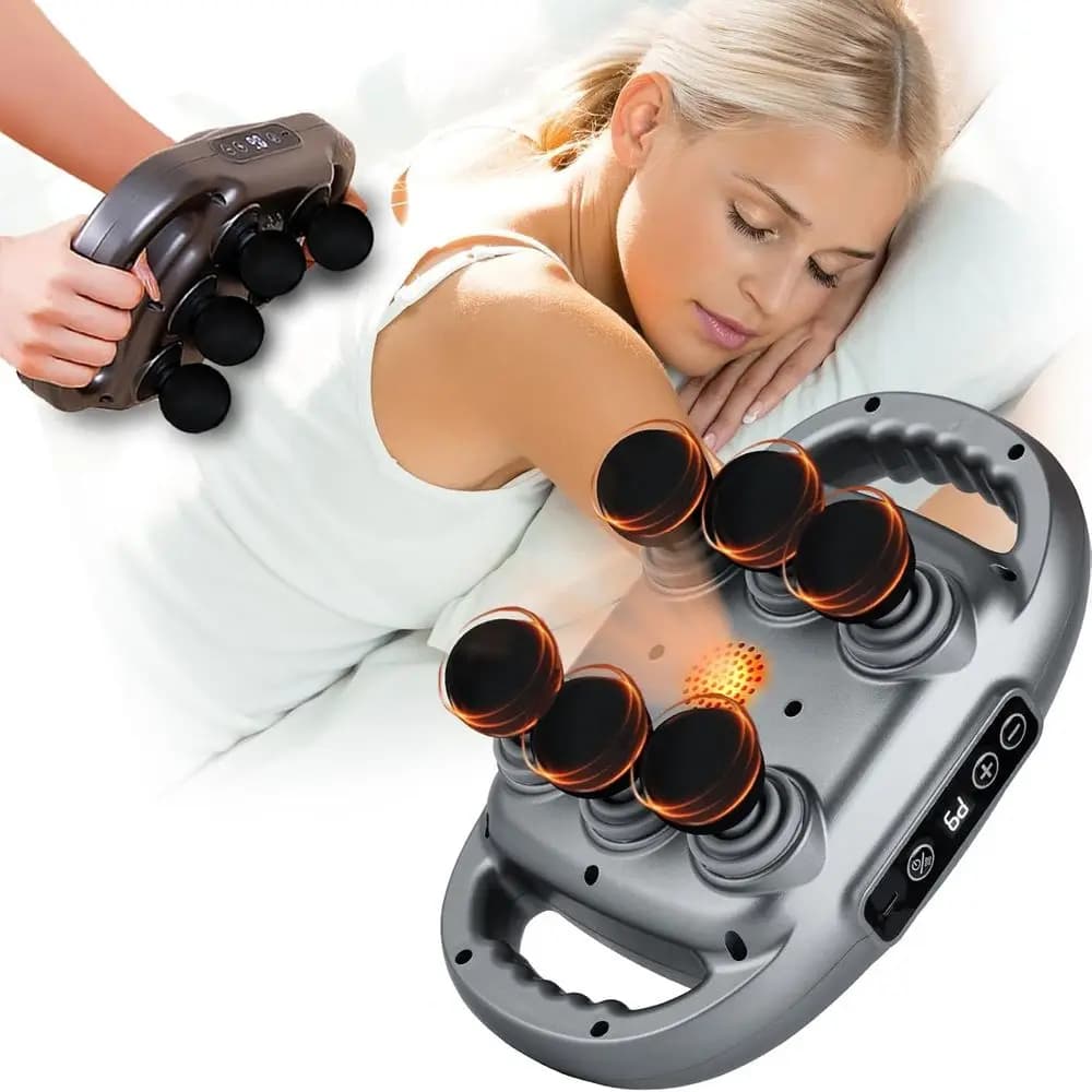6 Deep Fabric Massage Gun with 9 levels and 9 e.g., Electric Massage Tool or Legs, Arms, Life, Back, buttocks - ull Body Muscle Pa