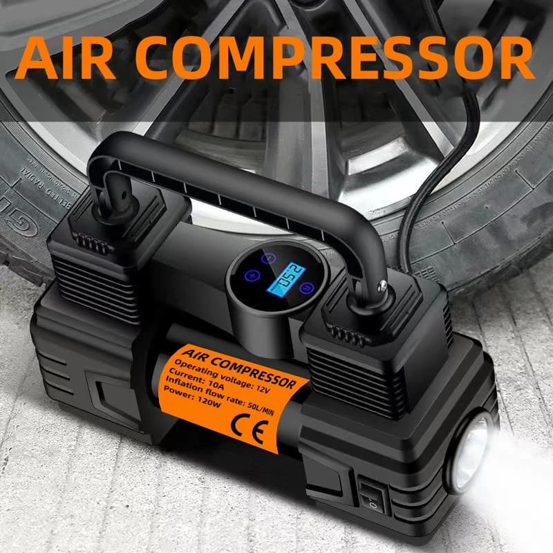 Pompa Gonfiagomme per Auto Piccole 12V Nuova Pompa Portatile ad Alta Potenza per Gonfiaggio Pneumatici Veicoli