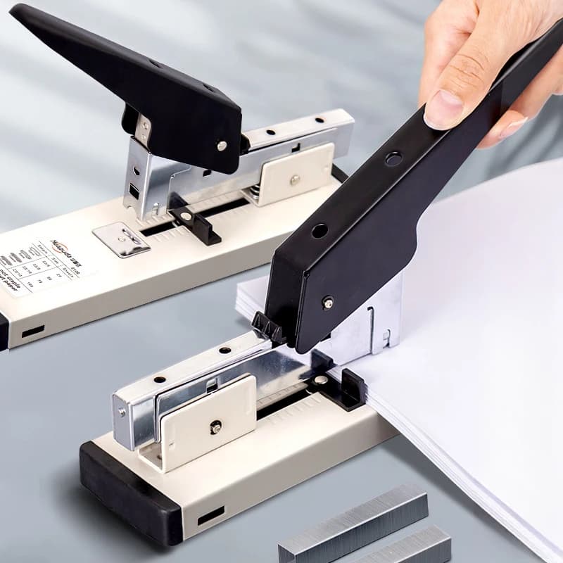 Cucitrice per carta Cucitrice pesante per rilegatura Adatta ai tipi di aghi 23/8,23/10,23/13 Cucitrice manuale 100 fogli con 1000 chiodi