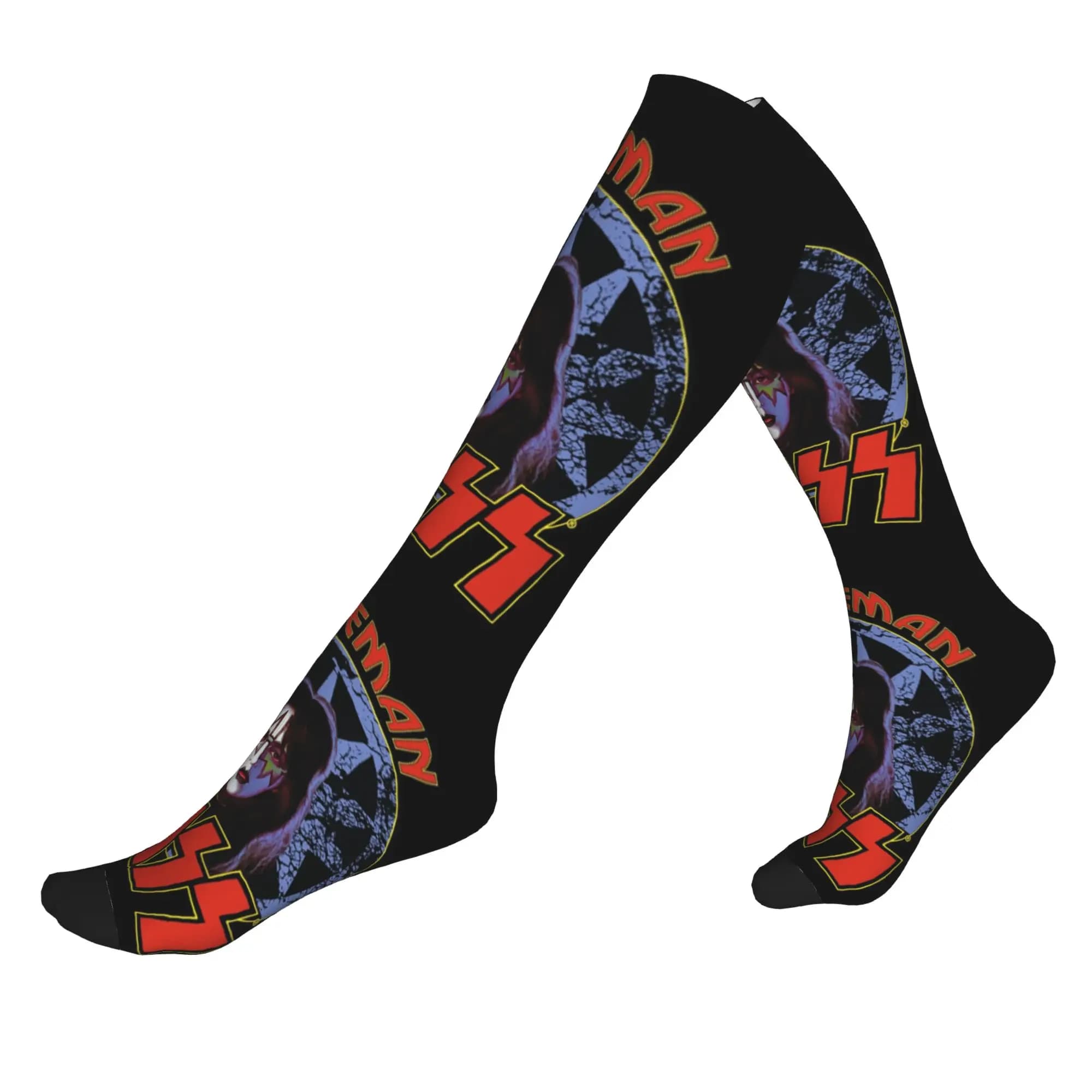 Heavy Metal Rock Band Kiss Men's Sports Compression Socks Unisex Fun 3D Print Dress Socks