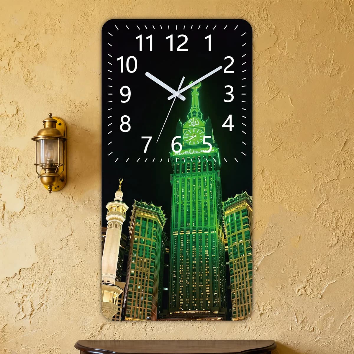 Folk Architecture Style Creative Clock Suitable for Festive Atmosphere Decoration Hanging Clock