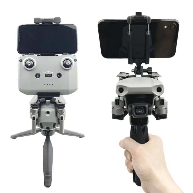 Supporto portatile Selfie Stick Treppiede Clip per telefono cellulare Supporti per telecomando Staffa di tiro per DJI Mavic Air 2 / Air 2S Drone