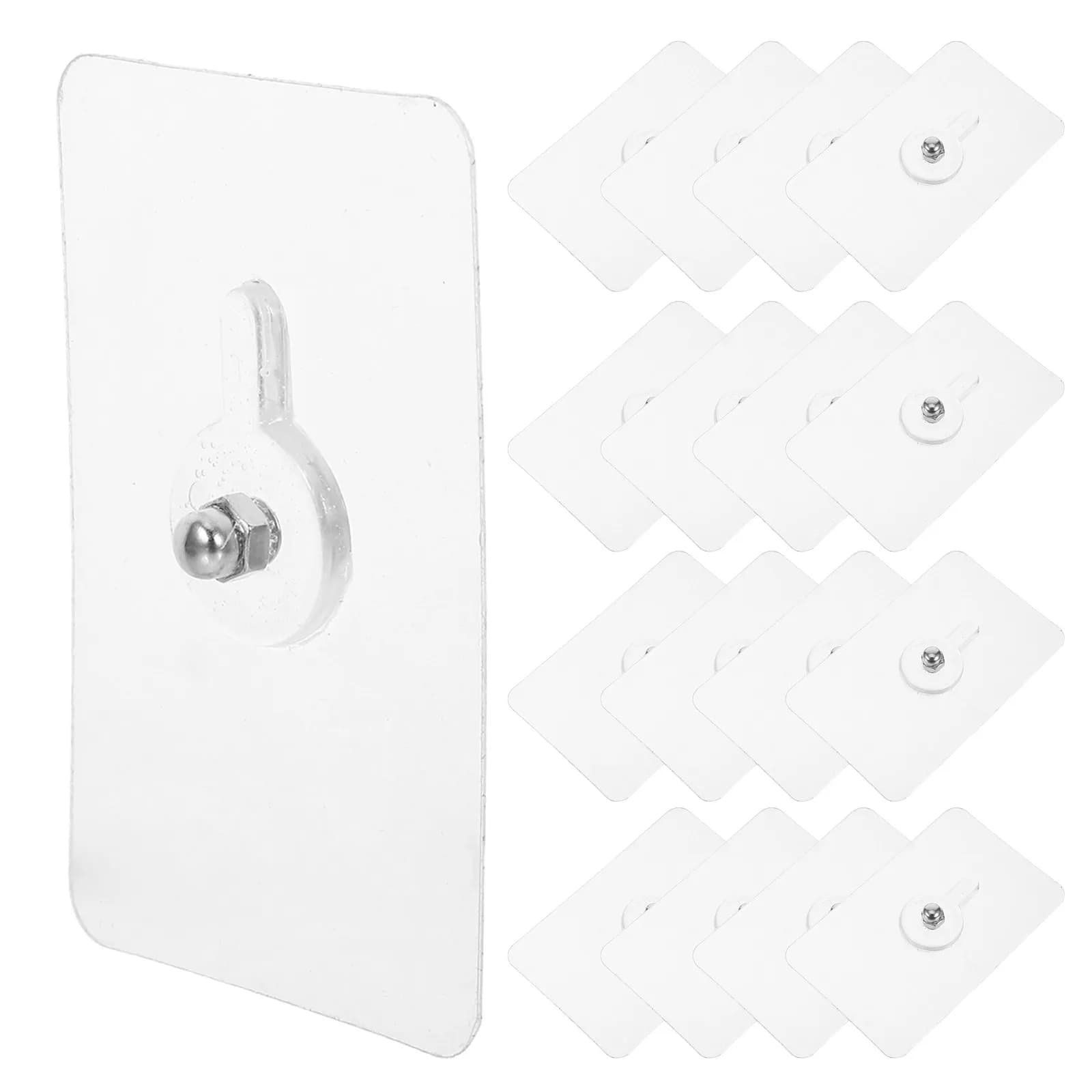 20Pcs Heavy Duty Adhesive Wall Hooks Seamless Nail-Free Hooks for Hanging Towels Coats Kitchen Bathroom Non Mark Hook