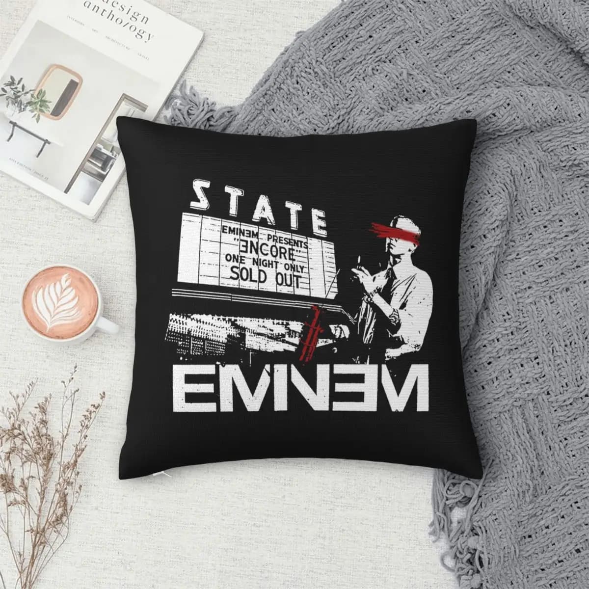 Eminem American Hip Hop Rapper Pop Music Square Federa for pillow Federa for home sofa cushion